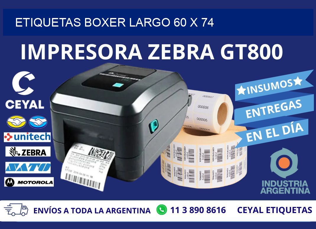 ETIQUETAS BOXER LARGO 60 x 74