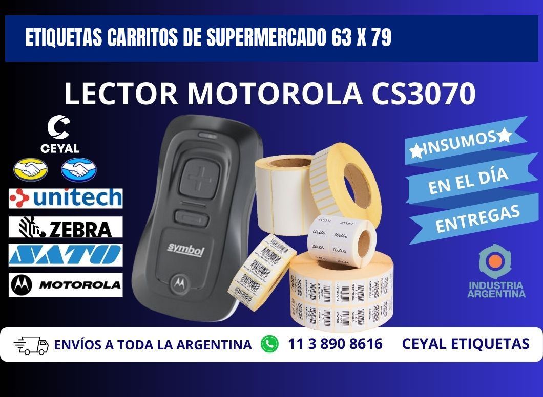 ETIQUETAS CARRITOS DE SUPERMERCADO 63 x 79