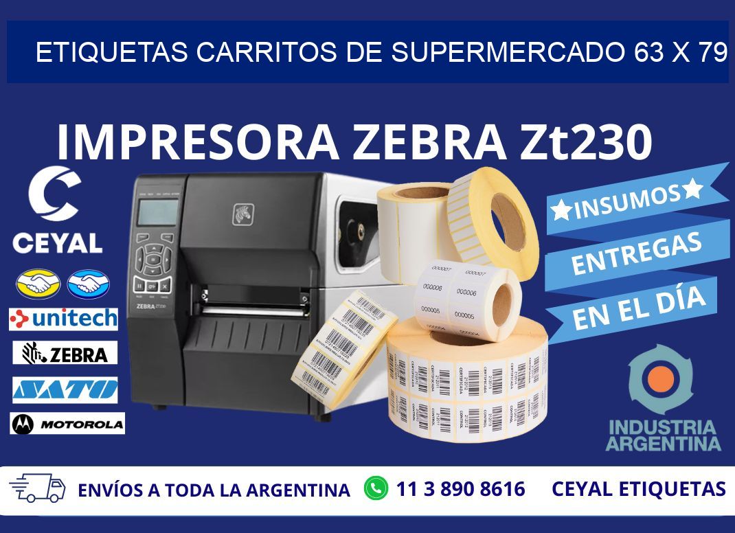 ETIQUETAS CARRITOS DE SUPERMERCADO 63 x 79