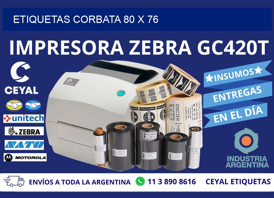 ETIQUETAS CORBATA 80 x 76