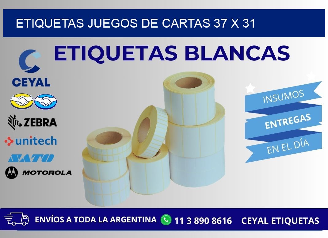 ETIQUETAS JUEGOS DE CARTAS 37 x 31