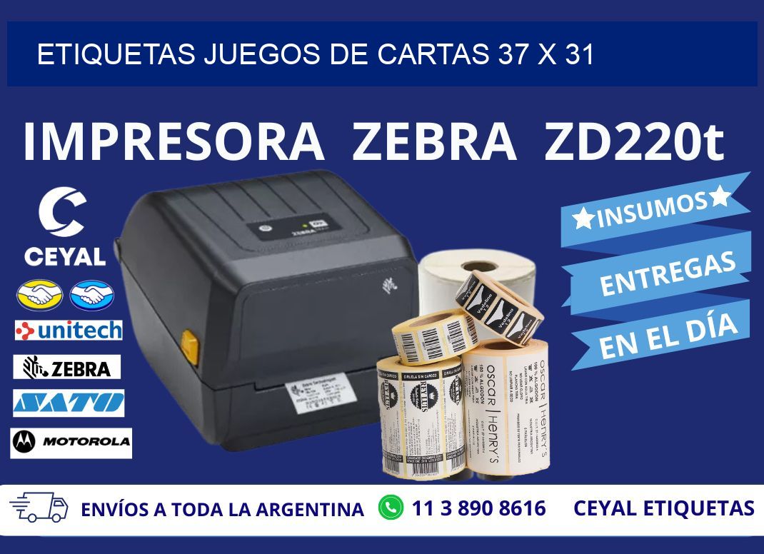 ETIQUETAS JUEGOS DE CARTAS 37 x 31