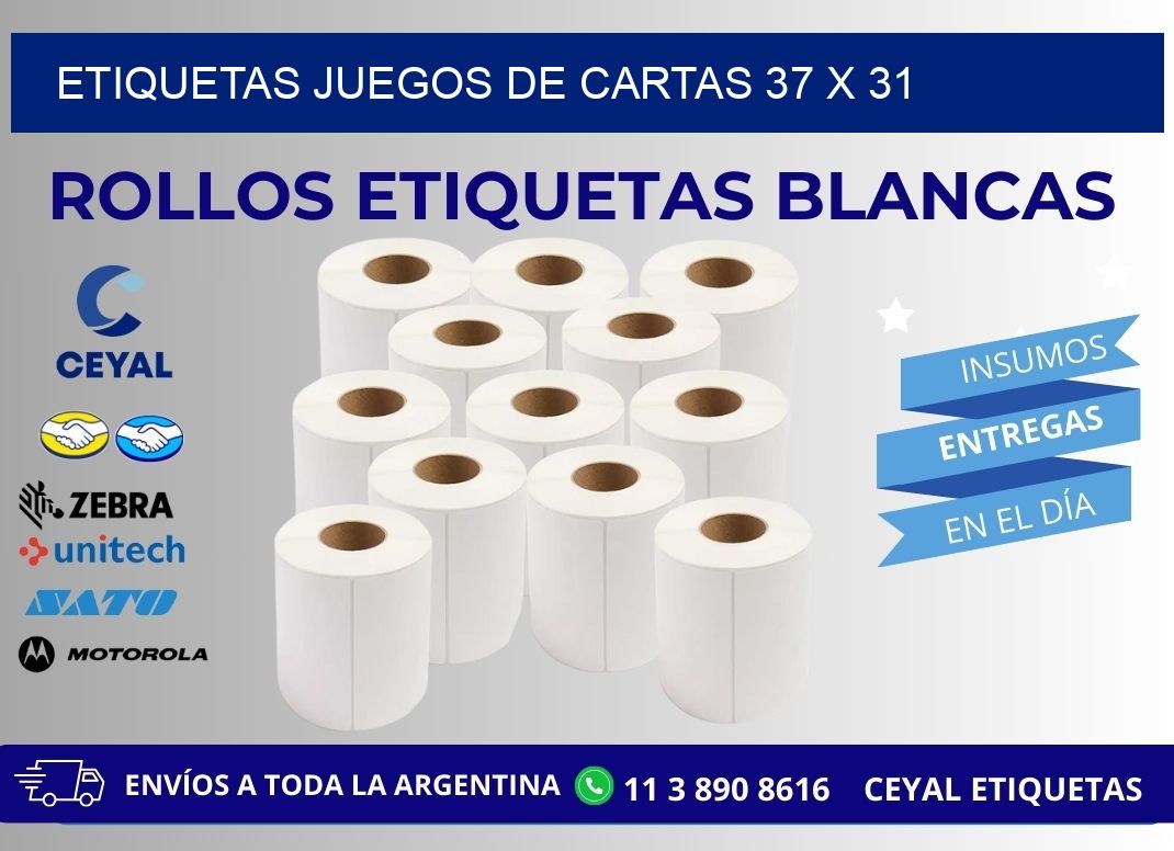 ETIQUETAS JUEGOS DE CARTAS 37 x 31