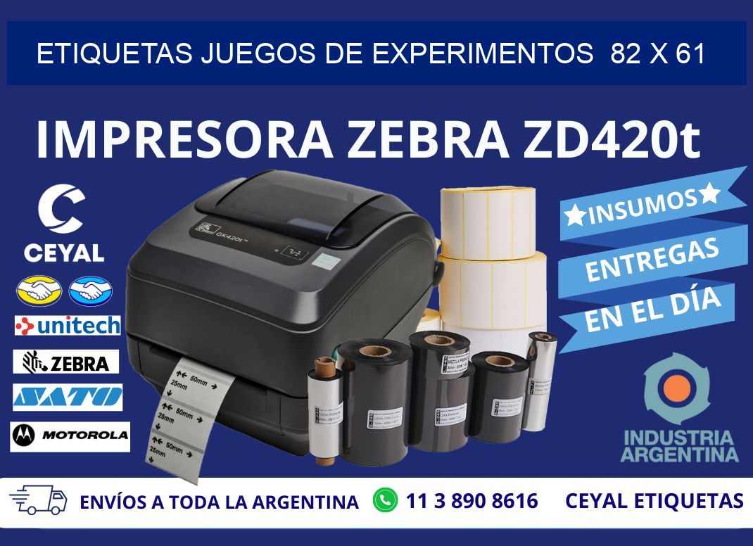 ETIQUETAS JUEGOS DE EXPERIMENTOS  82 x 61