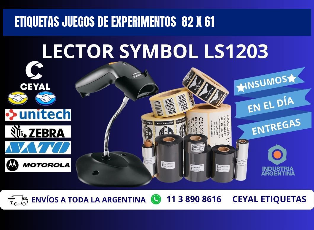 ETIQUETAS JUEGOS DE EXPERIMENTOS  82 x 61