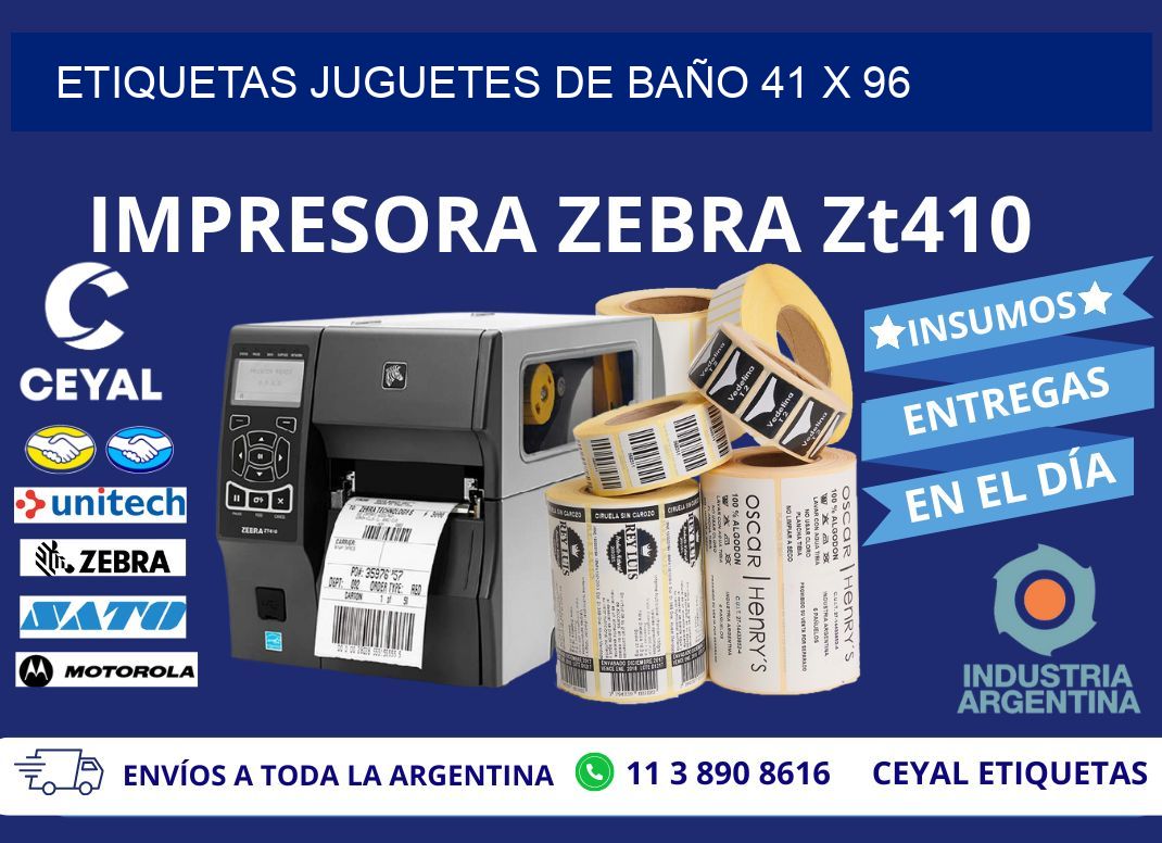 ETIQUETAS JUGUETES DE BAÑO 41 x 96