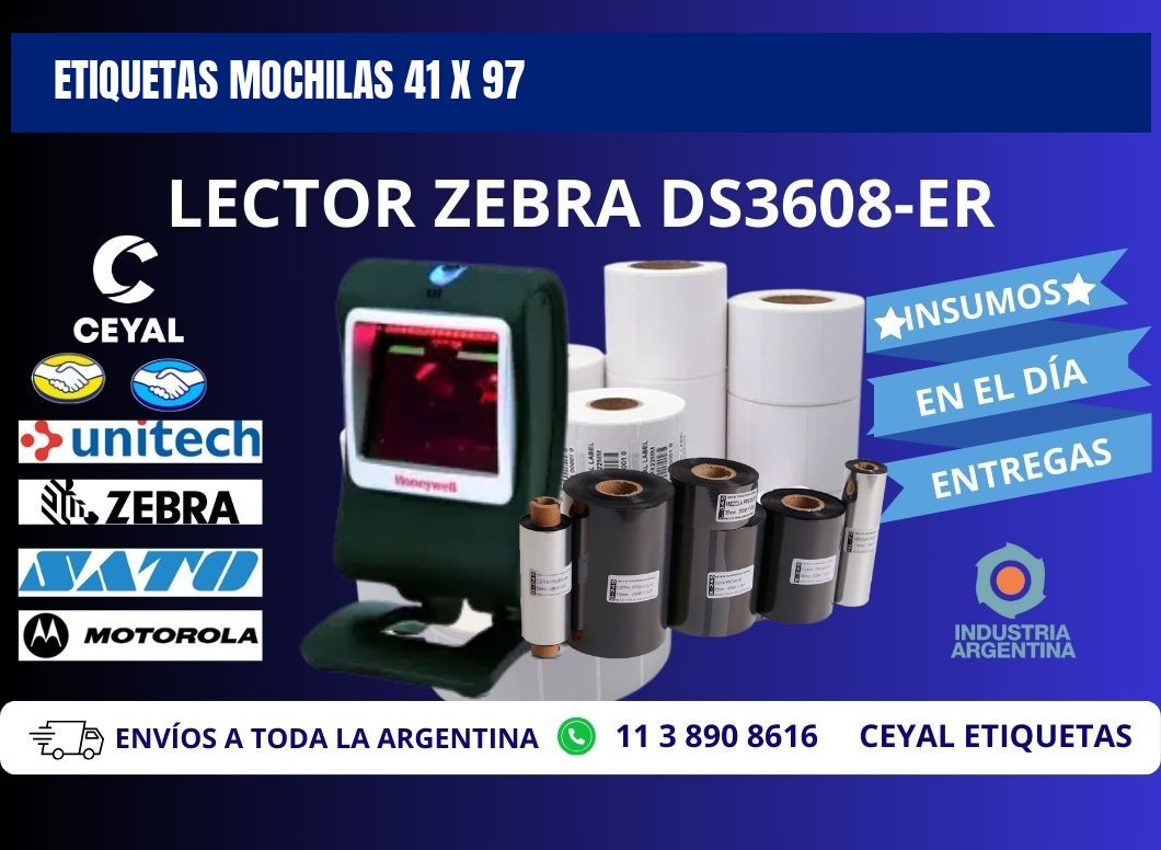 ETIQUETAS MOCHILAS 41 x 97