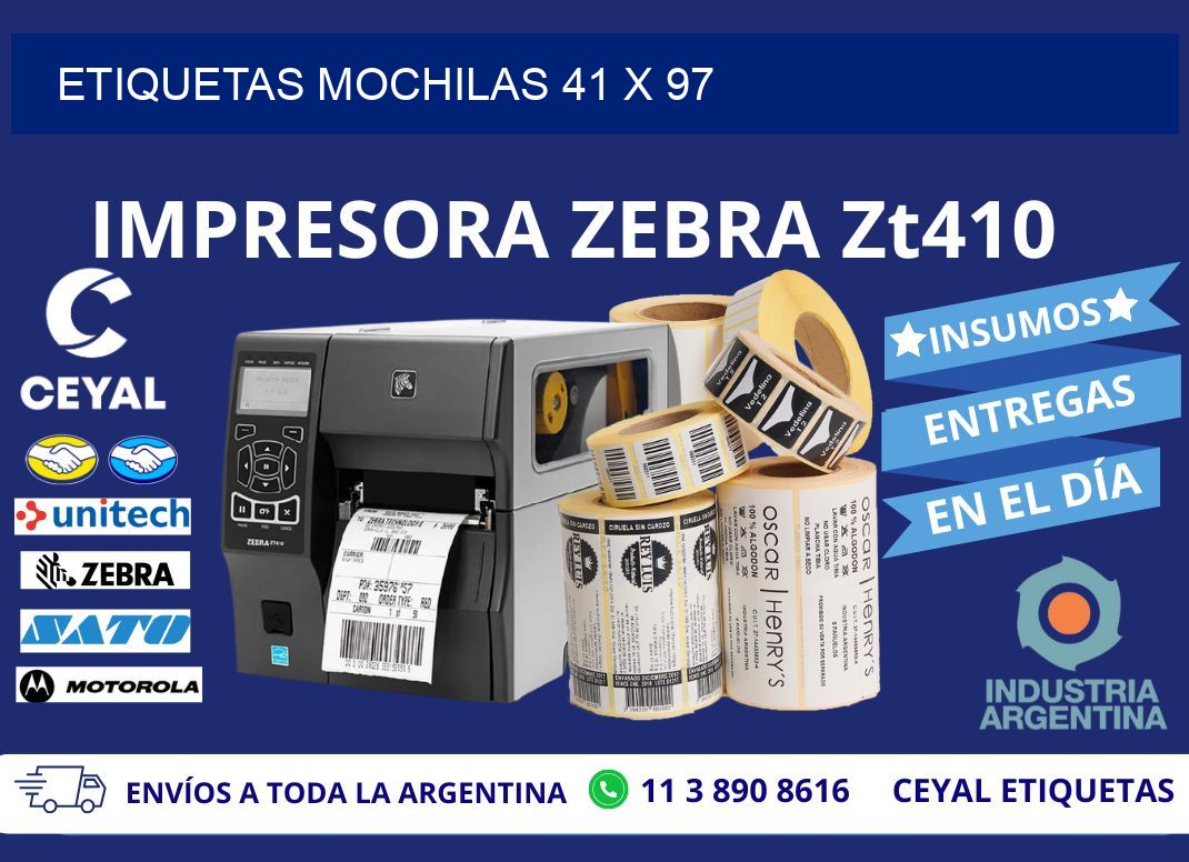 ETIQUETAS MOCHILAS 41 x 97