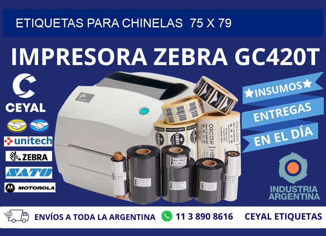 ETIQUETAS PARA CHINELAS  75 x 79