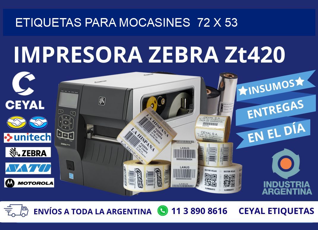 ETIQUETAS PARA MOCASINES  72 x 53