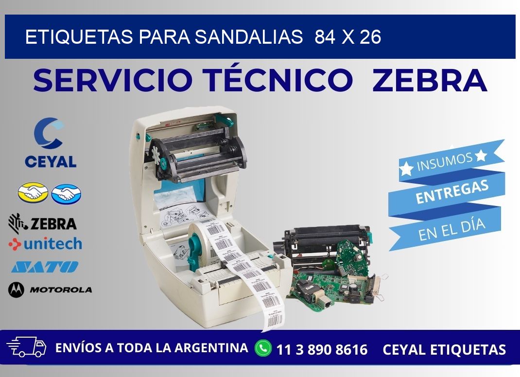 ETIQUETAS PARA SANDALIAS  84 x 26