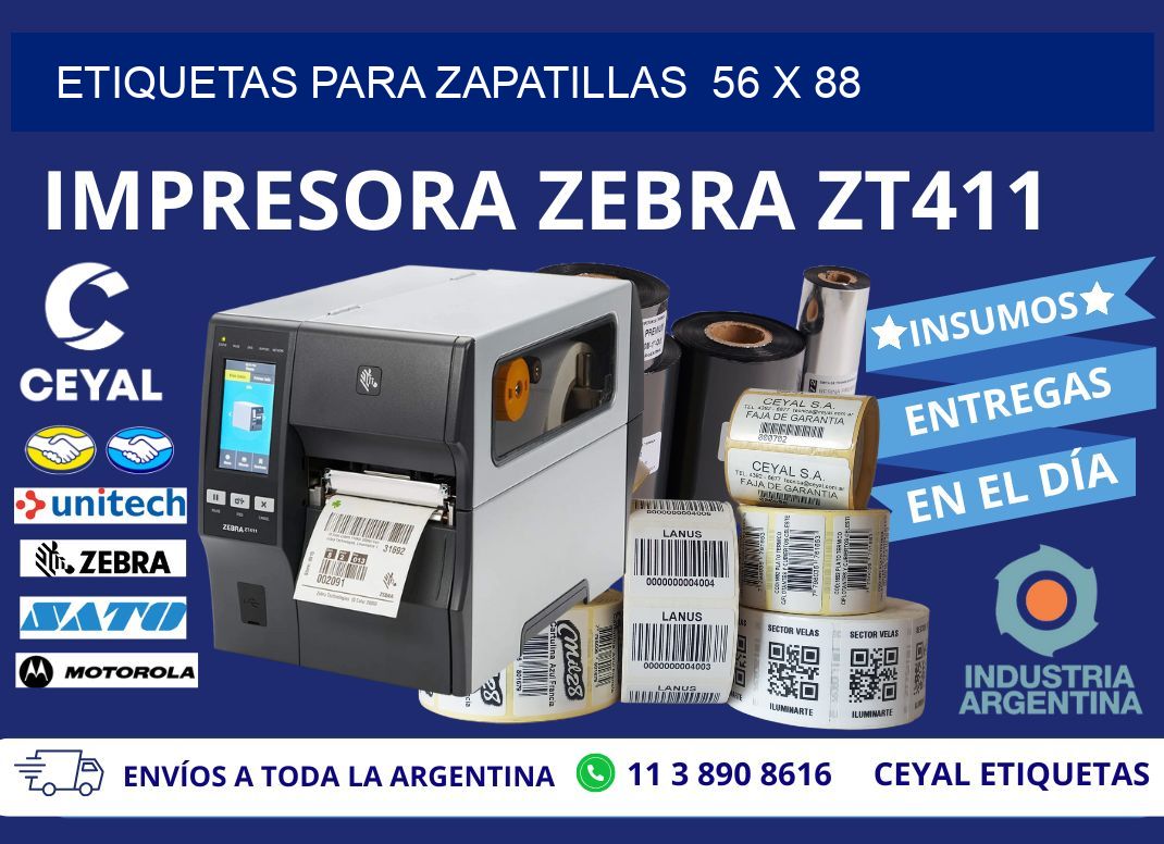 ETIQUETAS PARA ZAPATILLAS  56 x 88