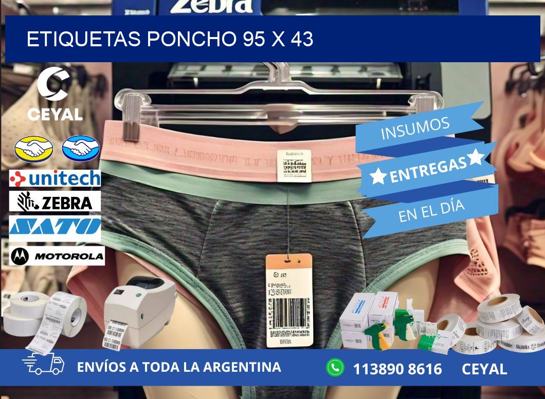ETIQUETAS PONCHO 95 x 43