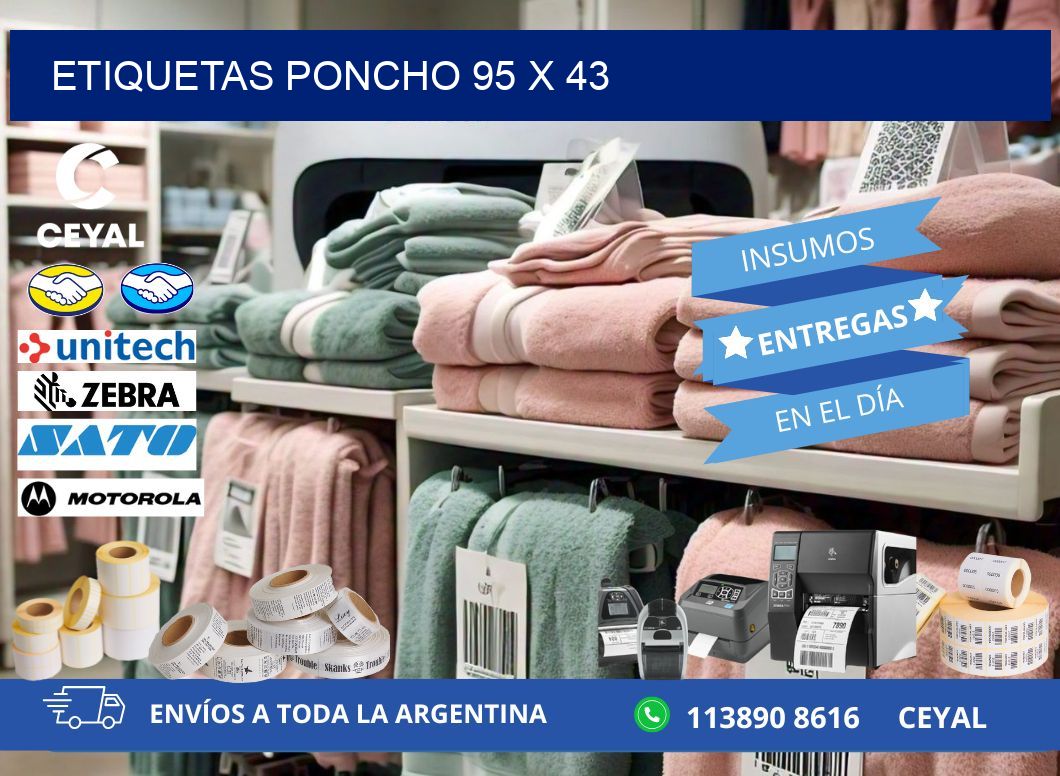 ETIQUETAS PONCHO 95 x 43