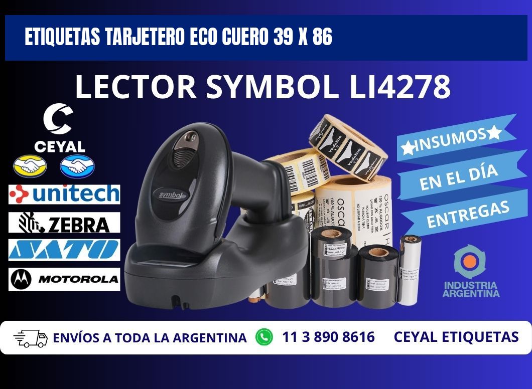 ETIQUETAS TARJETERO ECO CUERO 39 x 86