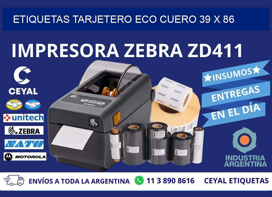 ETIQUETAS TARJETERO ECO CUERO 39 x 86