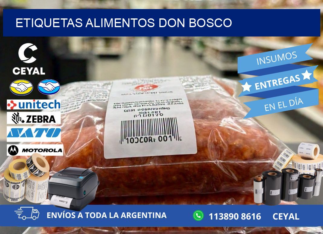 Etiquetas alimentos Don Bosco