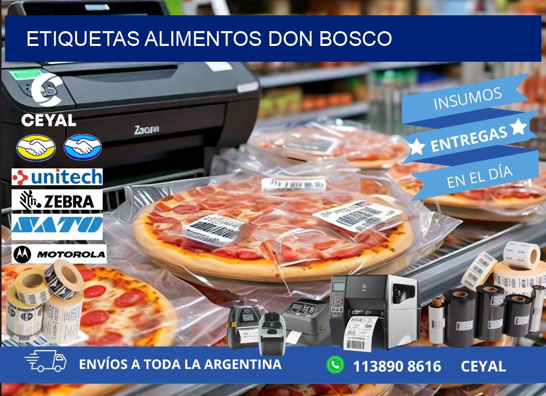Etiquetas alimentos Don Bosco