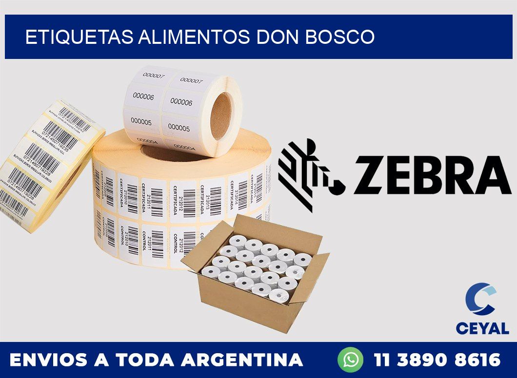 Etiquetas alimentos Don Bosco