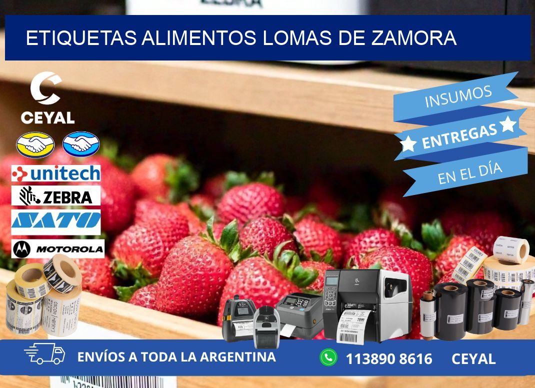 Etiquetas alimentos Lomas de Zamora