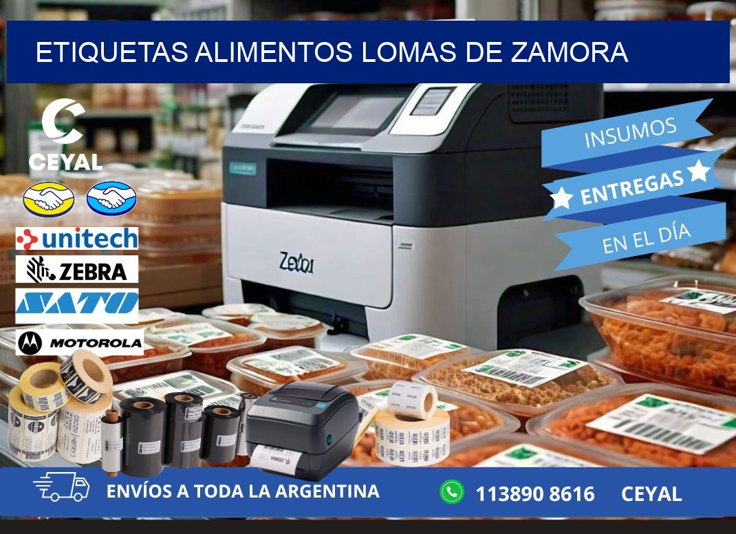 Etiquetas alimentos Lomas de Zamora