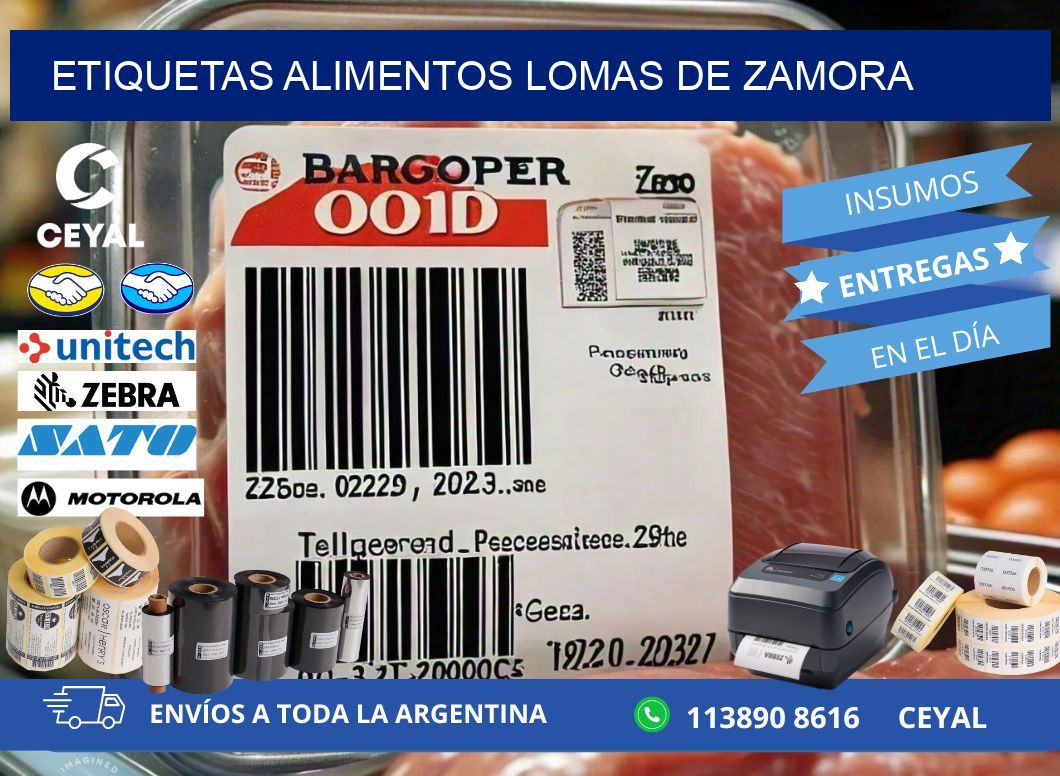 Etiquetas alimentos Lomas de Zamora
