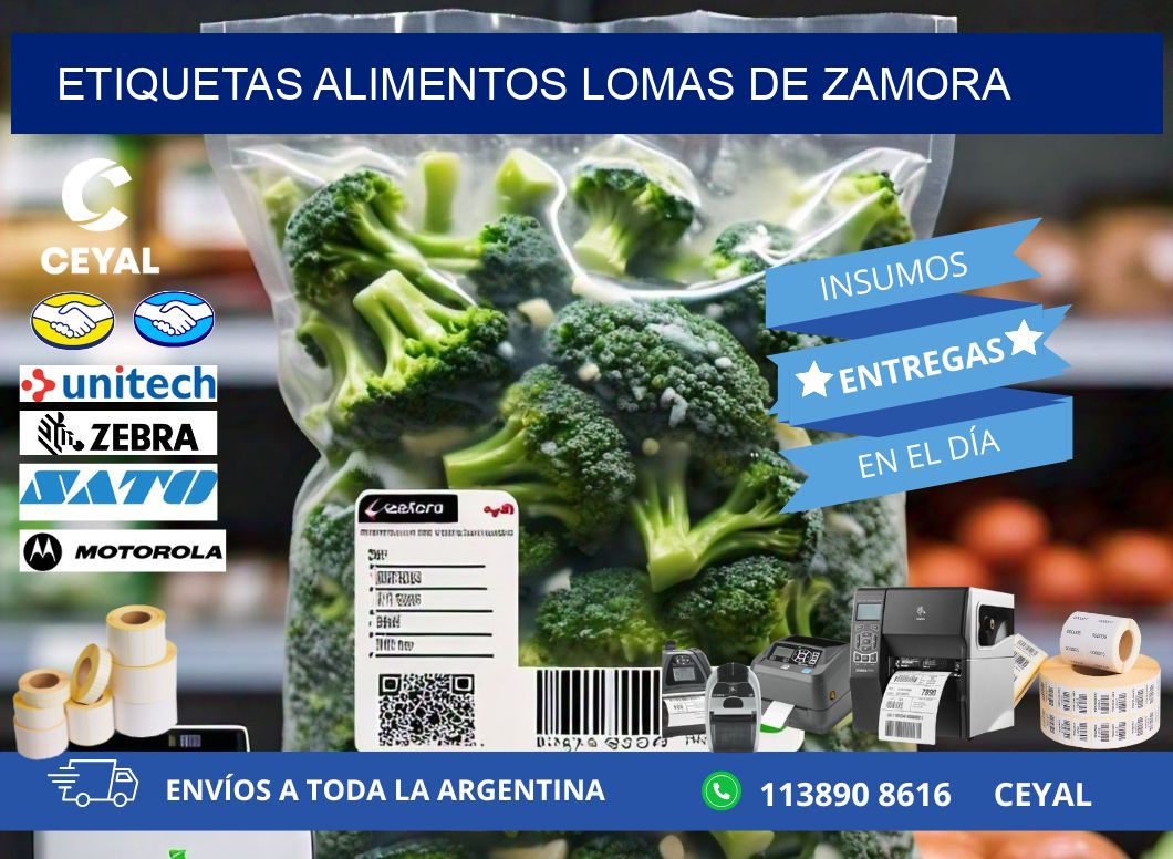 Etiquetas alimentos Lomas de Zamora