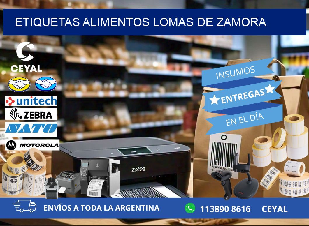 Etiquetas alimentos Lomas de Zamora