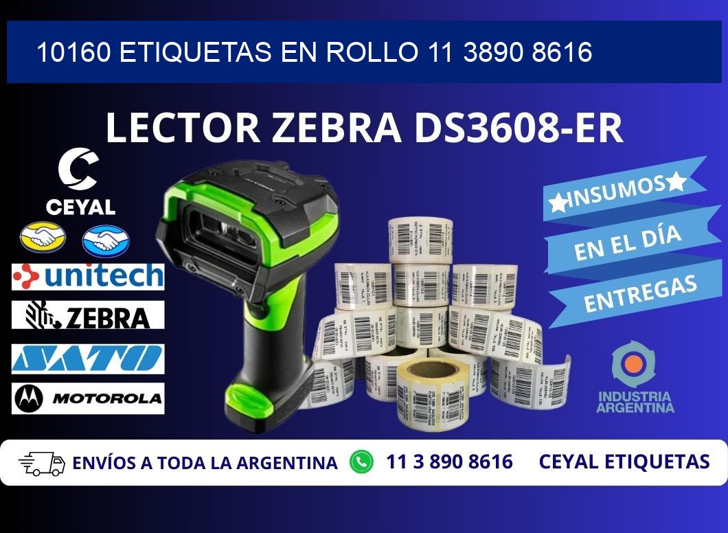 10160 ETIQUETAS EN ROLLO 11 3890 8616