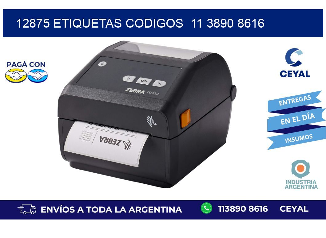 12875 ETIQUETAS CODIGOS  11 3890 8616