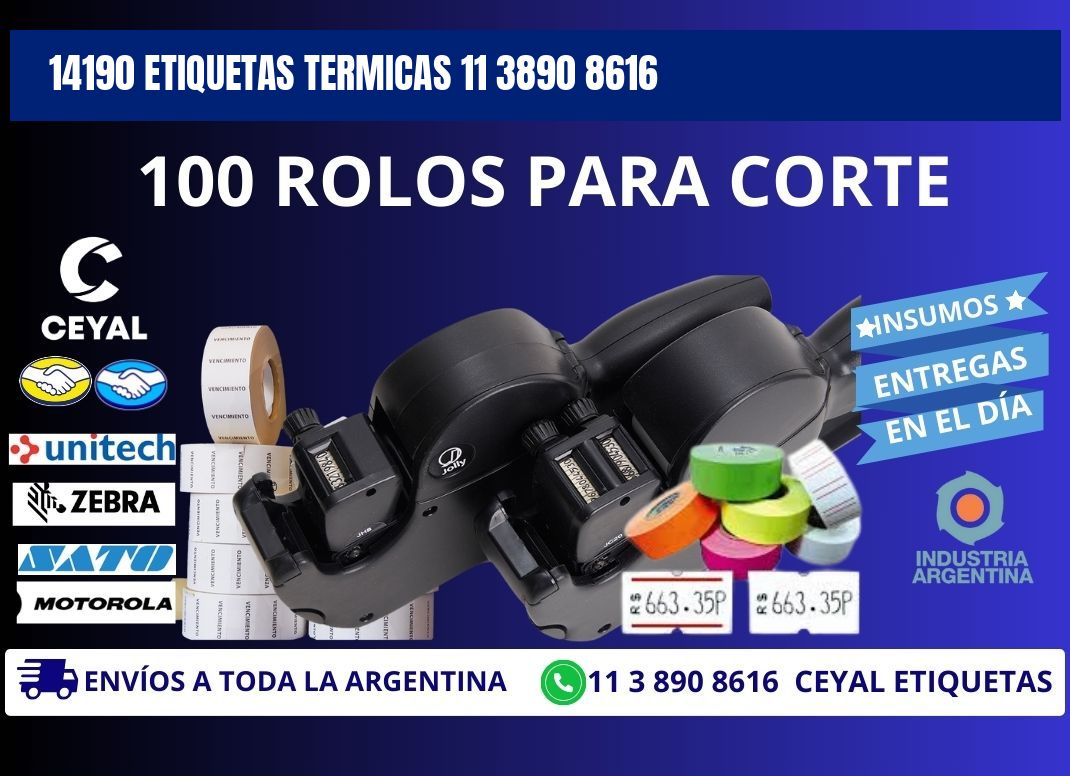 14190 ETIQUETAS TERMICAS 11 3890 8616