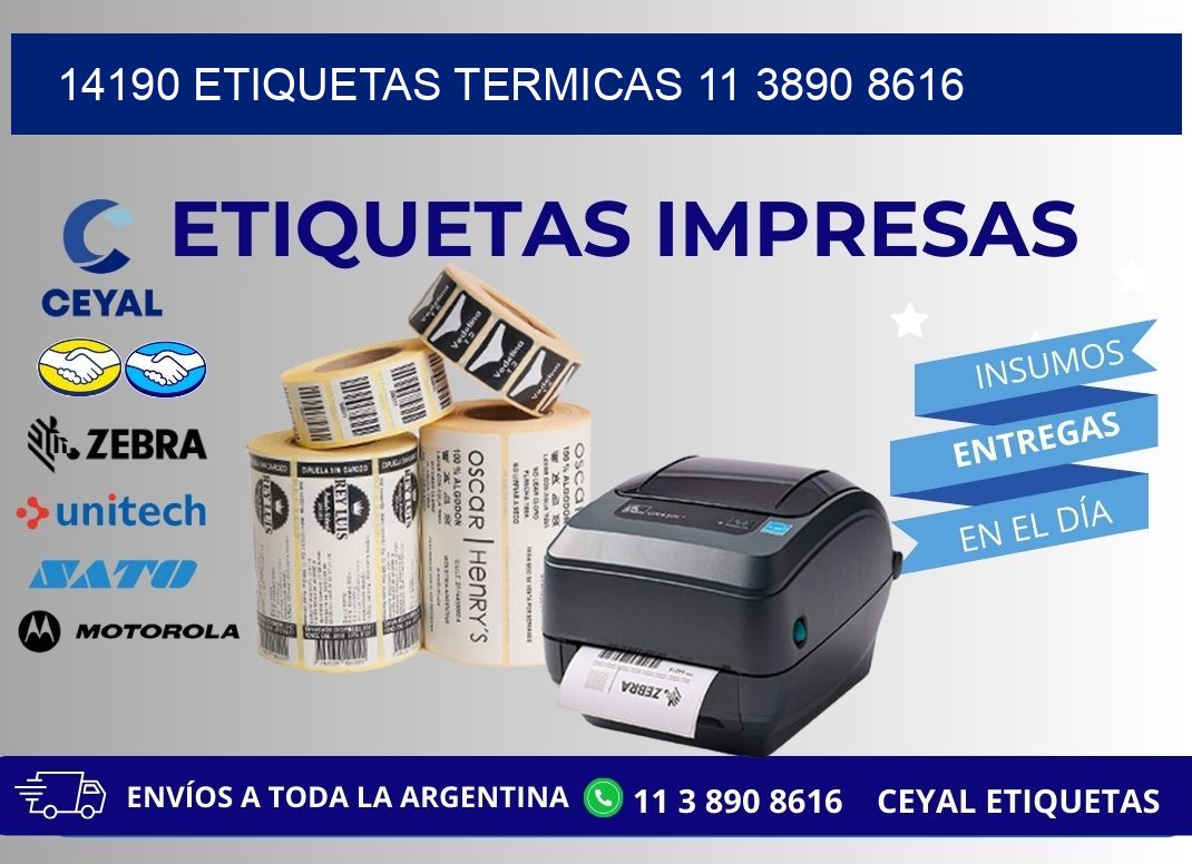 14190 ETIQUETAS TERMICAS 11 3890 8616