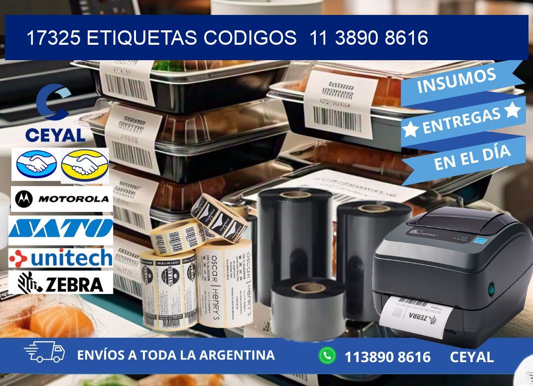 17325 ETIQUETAS CODIGOS  11 3890 8616