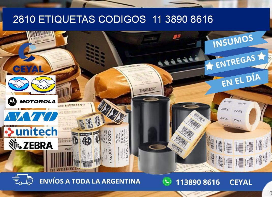 2810 ETIQUETAS CODIGOS  11 3890 8616