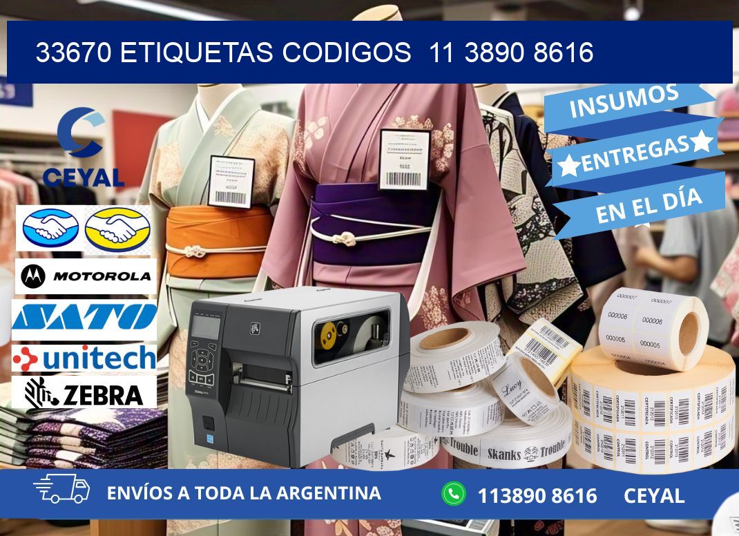 33670 ETIQUETAS CODIGOS  11 3890 8616