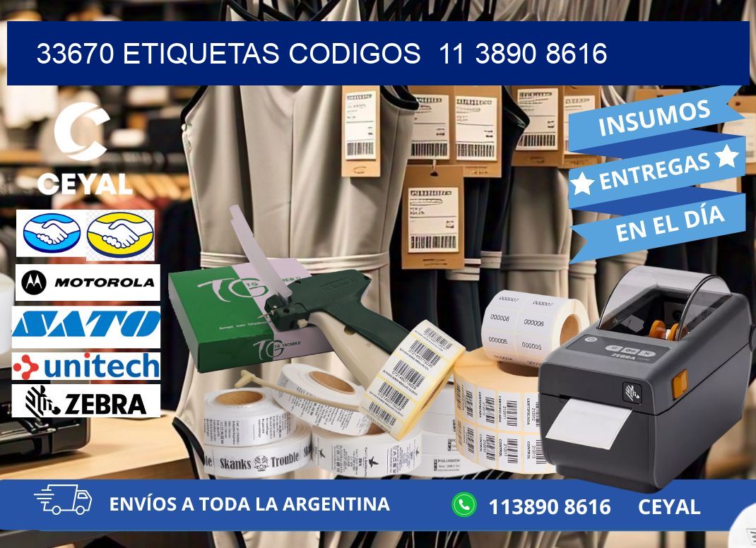 33670 ETIQUETAS CODIGOS  11 3890 8616