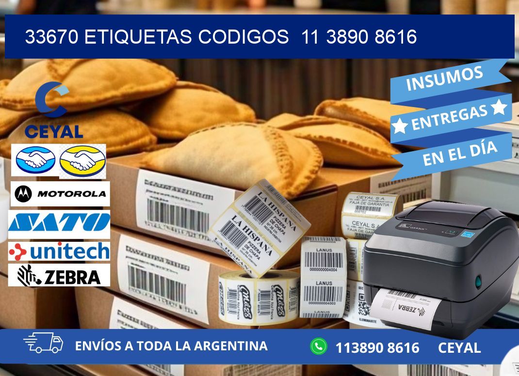 33670 ETIQUETAS CODIGOS  11 3890 8616