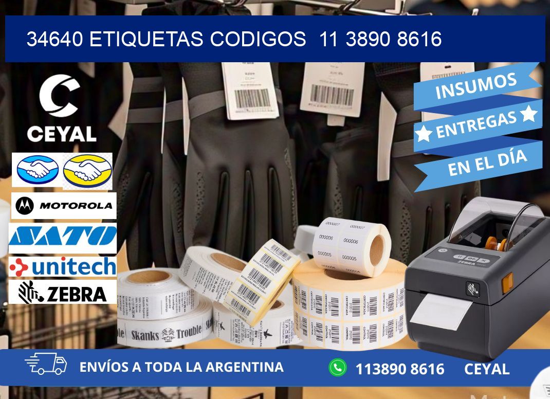 34640 ETIQUETAS CODIGOS  11 3890 8616