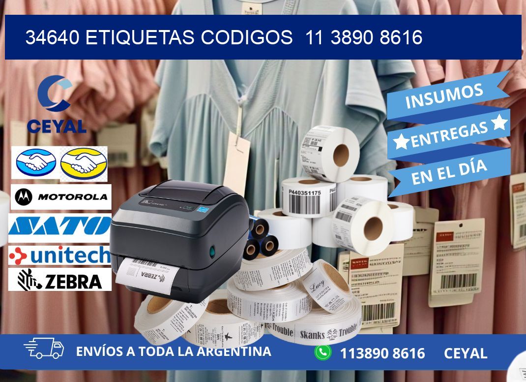 34640 ETIQUETAS CODIGOS  11 3890 8616