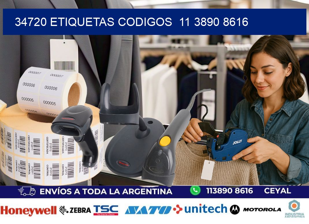34720 ETIQUETAS CODIGOS  11 3890 8616