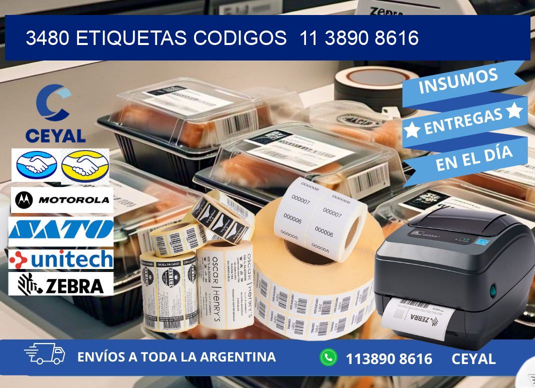 3480 ETIQUETAS CODIGOS  11 3890 8616