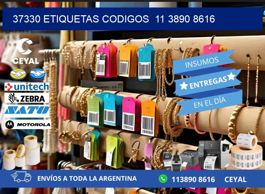 37330 ETIQUETAS CODIGOS  11 3890 8616