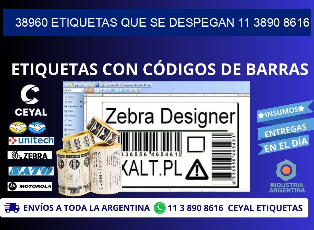 38960 ETIQUETAS QUE SE DESPEGAN 11 3890 8616