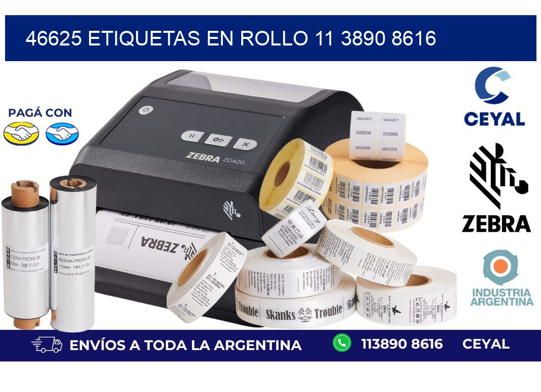 46625 ETIQUETAS EN ROLLO 11 3890 8616