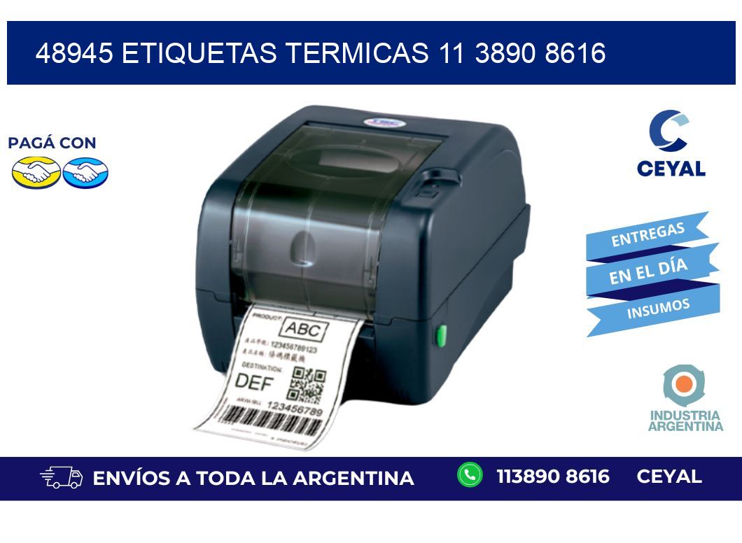 48945 ETIQUETAS TERMICAS 11 3890 8616