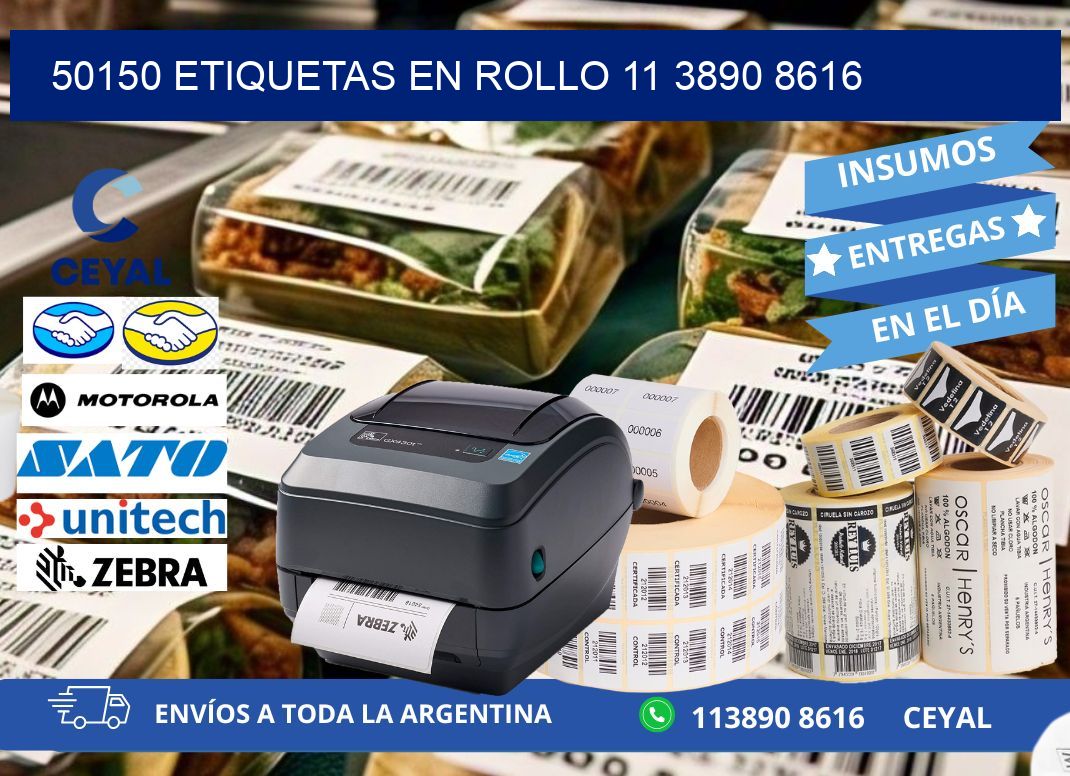 50150 ETIQUETAS EN ROLLO 11 3890 8616
