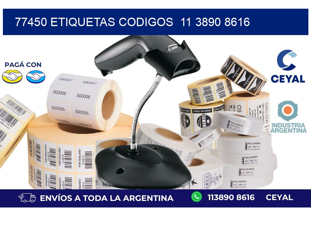77450 ETIQUETAS CODIGOS  11 3890 8616