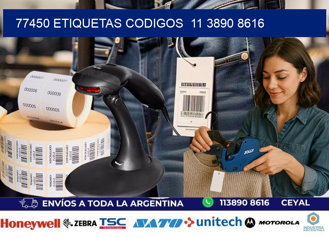 77450 ETIQUETAS CODIGOS  11 3890 8616