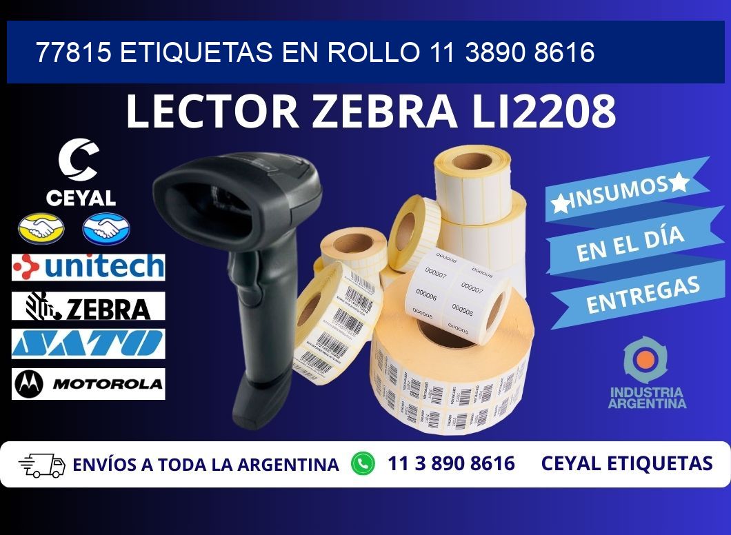 77815 ETIQUETAS EN ROLLO 11 3890 8616