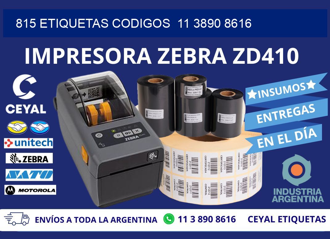 815 ETIQUETAS CODIGOS  11 3890 8616
